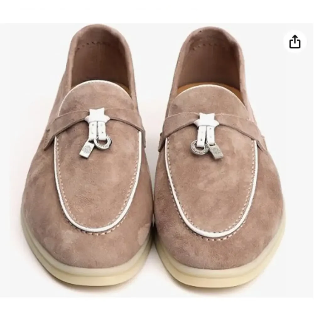 New XOBZJH Leather Suede Loafers Flats Slip-On Penny Loafers Dress Casual Office